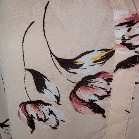Daniel Rainn Floral Tab Sleeve Blouse Top Size 1x - Picture 4 of 7